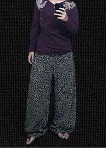 Leopard Print Wide Leg Pants