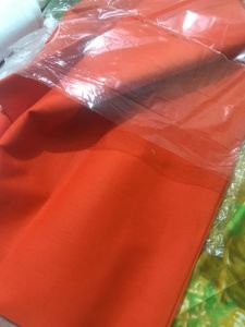 Multi Purpose Cotton Fabric Saffron Color