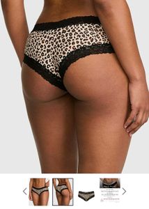 victoria's secret Leopard Print Lace Trim Panty