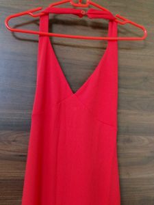 Stunning Red Maxi Dress with High Slit