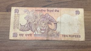 Indian 10 Rupee Note Fancy Number 900000