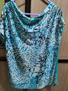 Blue Patterned Top