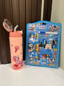 Mickey Stationery set &amp; Unicorn Bottle Combo