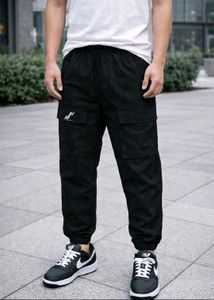 Black Cargo Joggers Length Xl 80cm– Stylish