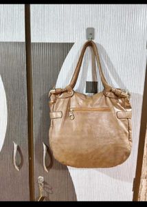 Chic Brown Leather Hobo Bag