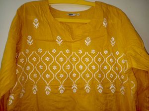 Max Yellow cotton kurta💛