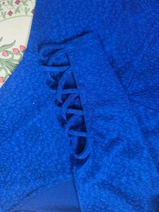 Vibrant Blue Sparkly Mini Dress