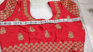Stunning Red Embroidered Lehenga Choli Set