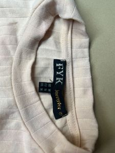 Cream Coloured Crop Top With Full sleeves