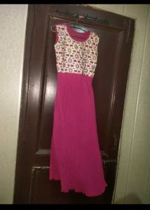 Vibrant Floral Print Gown