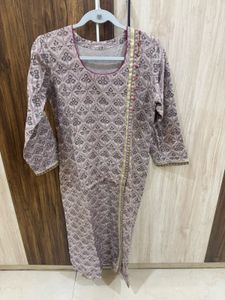 Elegant Printed Chanderi  Kurta