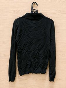 Embellished Black Sweater