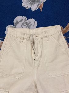 Cream Cargo Pants