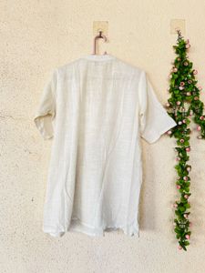Elegant White Cotton Kurta