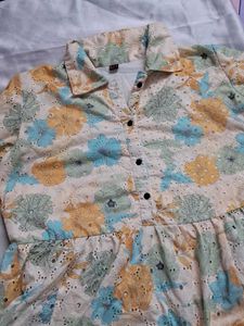 Chikan Embroidered Floral Cord Set