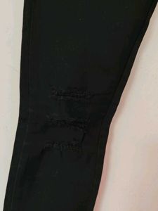Black stretchable Skinny ribbed Jeans
