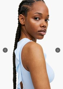 Baby Blue Ruffle Tank Top