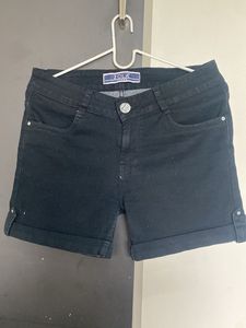 Zola Black Denim Shorts