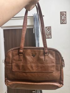 Baggit Brown Solid Shoulder Handbag