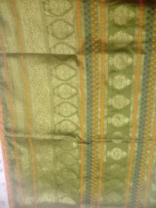 Saree with blouse piece.