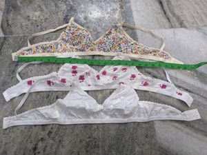 Set Of 3 Cotton Bra