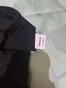 Black Halter Neck Asymmetrical Top