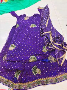 Vibrant Purple Embroidered Kurta Suit