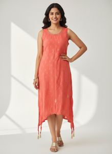 Coral Embroidered Kurta