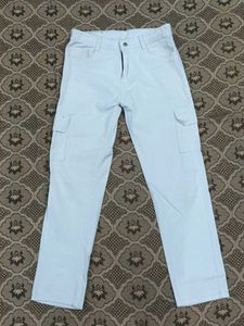 white Cargo jeans Pants