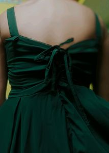 Green Crepe Dress Stylish Trendy Dres