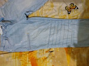 Light Wash Moto Jeans