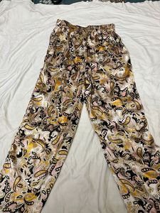 Paisley Print Wide Leg Trousers