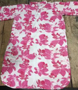 Pink Floral Kurta Set