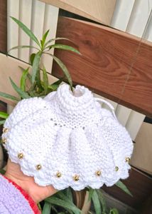 Handmade Knitted Baby Bib