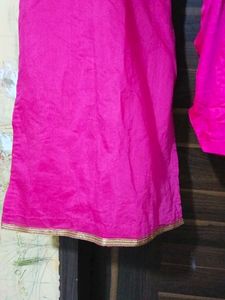 Vibrant Pink Embroidered Kurta Set