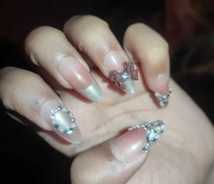 Designer Handmade Press-On Nails with Bows (15)