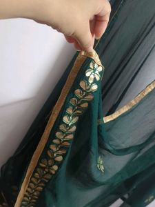 Green Kurta with Gold Embellishments