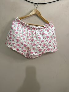 Cute Heart Print Pajama Shorts