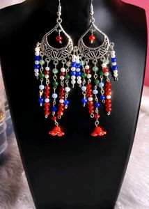 Bohemian Multi-Color Beaded Earrings