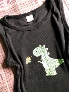 Black Dinosaur Tank Top