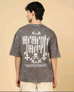 Shein Men Drop Shoulder Typographic Back Print Cre