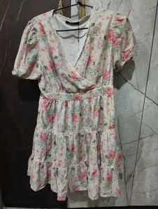 Floral Print Ruffle Dress
