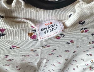 Cream Floral Long Sleeve Top