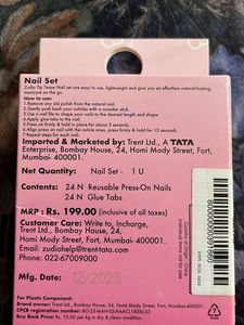 Zudio Tip Tease Press On Nails