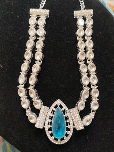 Diamond lookalike necklace set