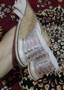 Sparkling Heeled Mules with Rhinestone Bow