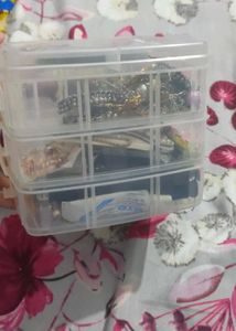 Assorted mystery box with jewellery, makeup etc