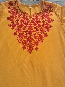 Embroidered Yellow Kurta