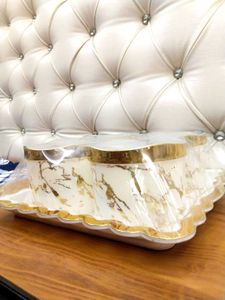 Elegant Marble Design Serving Bowls