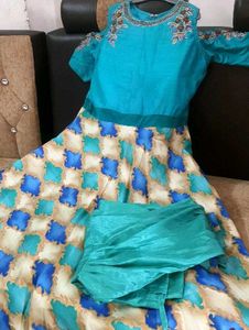 Anarkali Kurta And Pant Set For Girls